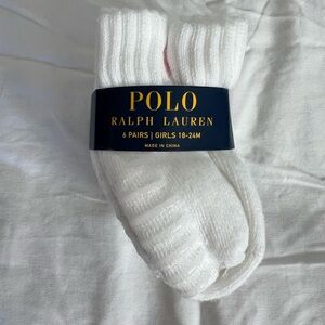 Polo by Ralph Lauren Classic White Socks for Girls